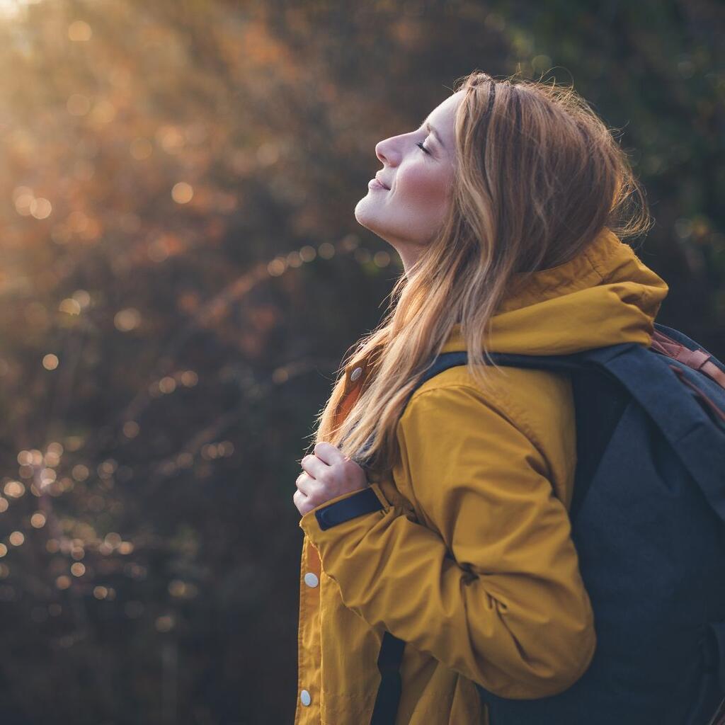 Happy woman in nature